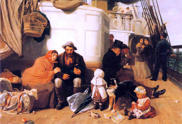  John Charles Dollman The Immigrant's Ship - Canvas Art Print