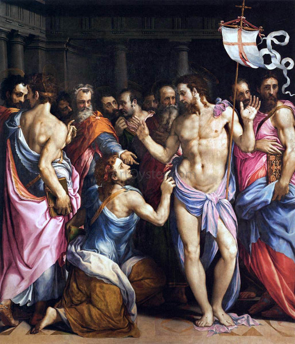  Cecchino Del Salviati The Incredulity of St Thomas - Canvas Art Print