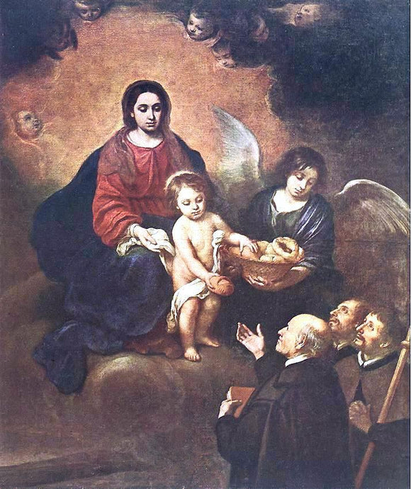  Bartolome Esteban Murillo The Infant Jesus Distributing Bread to Pilgrims - Canvas Art Print