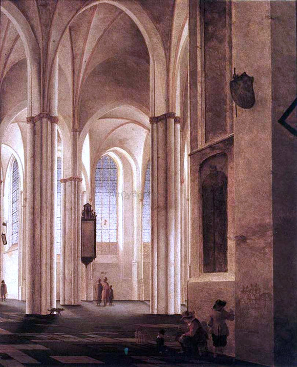  Pieter Jansz Saenredam The Interior of the Buurkerk at Utrecht - Canvas Art Print