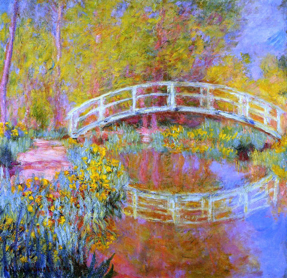  Claude Oscar Monet A Japanese Bridge at Giverny - Canvas Art Print