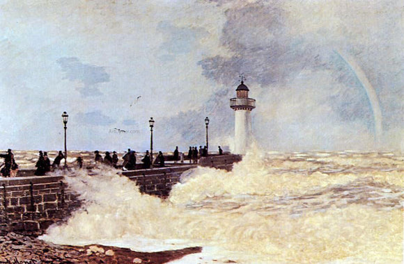  Claude Oscar Monet The Jetty at Le Havre - Canvas Art Print