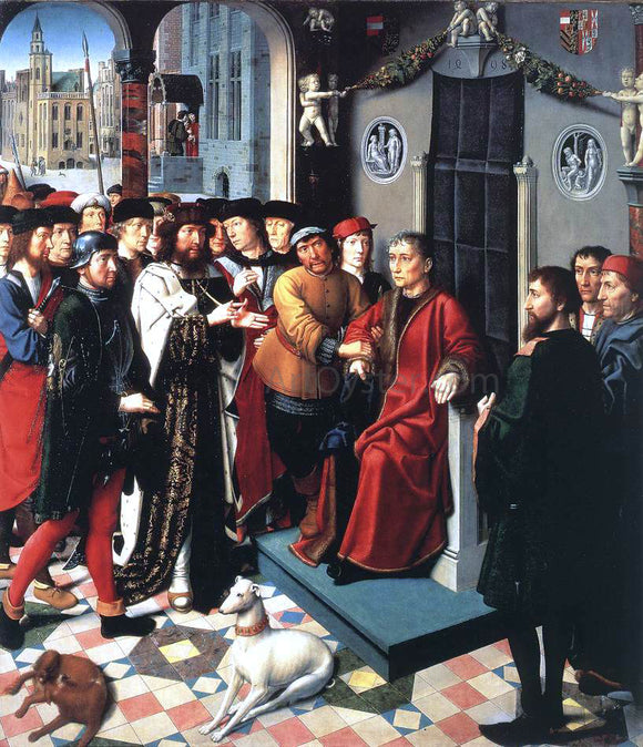  Gerard David The Judgment of Cambyses (left panel) - Canvas Art Print
