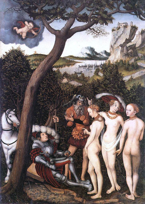  The Elder Lucas Cranach The Judgment of Paris - Canvas Art Print
