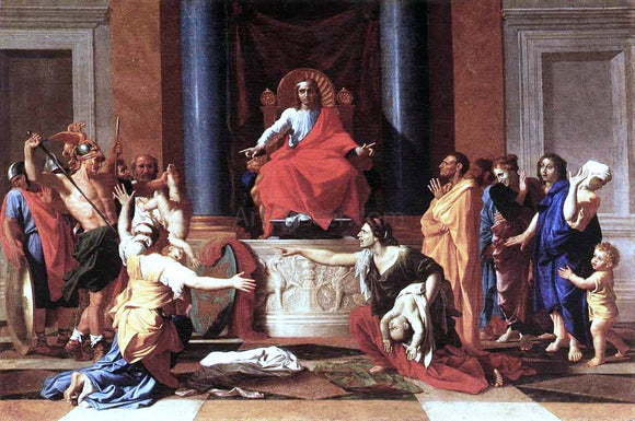  Nicolas Poussin The Judgment of Solomon - Canvas Art Print