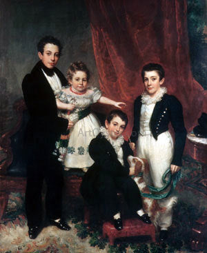  Samuel Lovett Waldo The Knapp Children - Canvas Art Print
