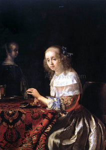  The Elder Frans Van  Mieris The Lacemaker - Canvas Art Print