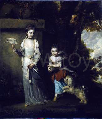  Sir Joshua Reynolds The Ladies Amabel and Mary Jemima Yorke - Canvas Art Print