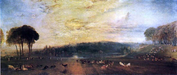  Joseph William Turner The Lake, Petworth: Sunset, Fighting Bucks - Canvas Art Print