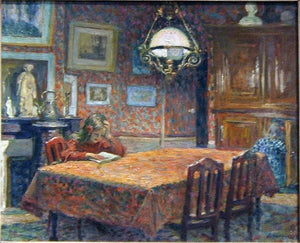  Henri Lebasque A Lamp - Canvas Art Print