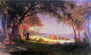 Albert Bierstadt The Landing of Columbus - Canvas Art Print