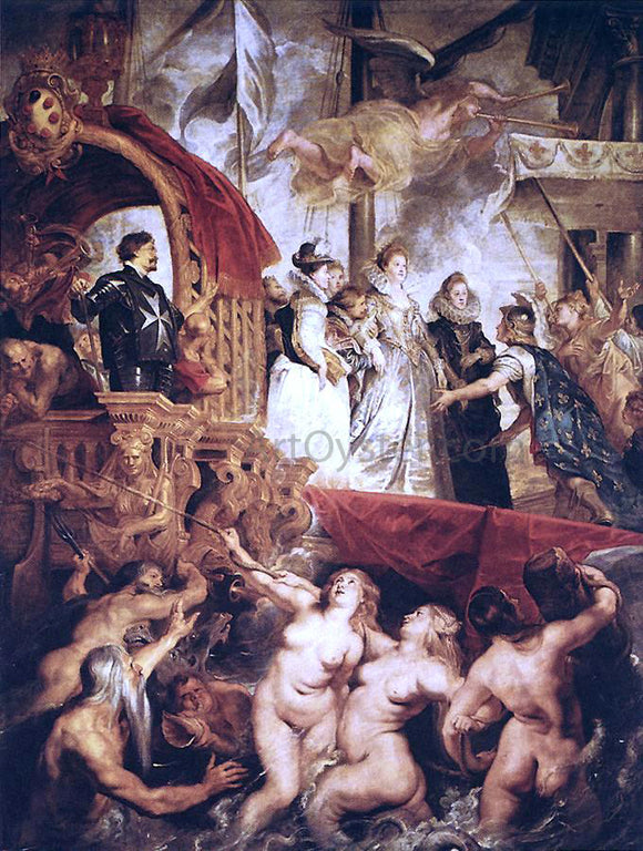  Peter Paul Rubens The Landing of Marie de' Medici at Marseilles - Canvas Art Print