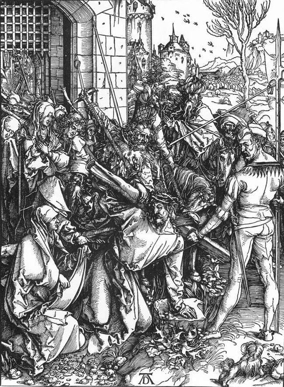  Albrecht Durer The Large Passion: 5. Christ Bearing the Cross - Canvas Art Print