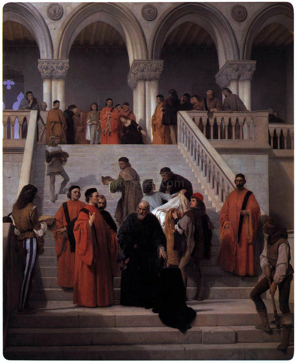  Francesco Hayez The Last Moments of Doge Marin Faliero - Canvas Art Print