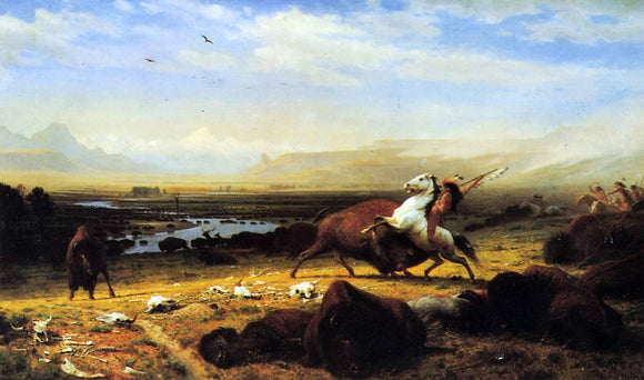  Albert Bierstadt The Last of the Buffalo - Canvas Art Print