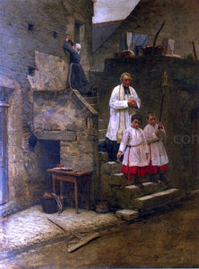  Henry Mosler The Last Sacraments - Canvas Art Print