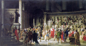  Raffaele Giannetti The Last Senate of Julius Caesar - Canvas Art Print