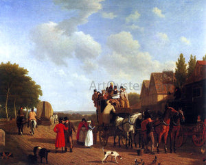  Jacques-Laurent Agasse The Last Stage on the Portsmouth Road - Canvas Art Print
