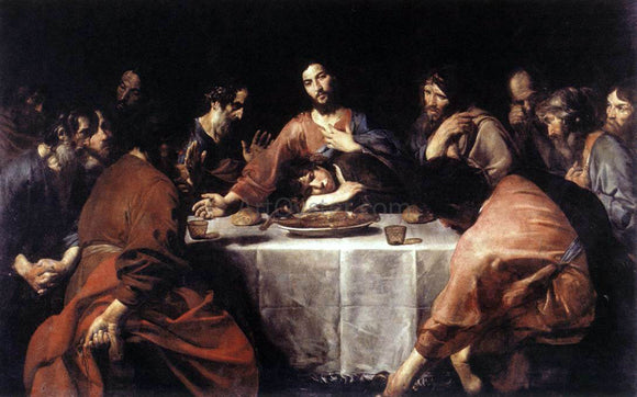 Valentin De boulogne The Last Supper - Canvas Art Print