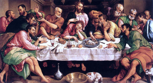  Jacopo Bassano The Last Supper - Canvas Art Print