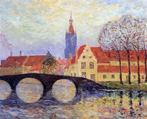  Maxime Maufra The Leguenay Bridge, Bruges - Canvas Art Print