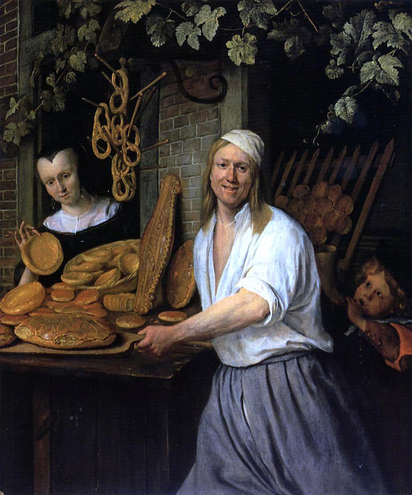  Jan Steen The Leiden Baner Arend Oosterwaert and His Wife Catharina Keyzerswaert - Canvas Art Print