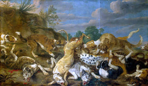  Paul De Vos The Leopard Hunt - Canvas Art Print