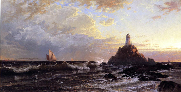  Alfred Thompson Bricher The Lighthouse - Canvas Art Print