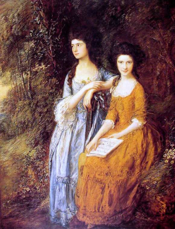 Thomas Gainsborough The Linley Sisters - Canvas Art Print