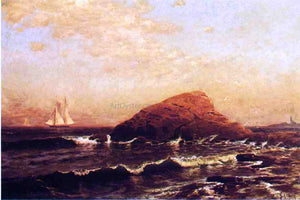  Alfred Thompson Bricher The Lion Rock, Newport - Canvas Art Print