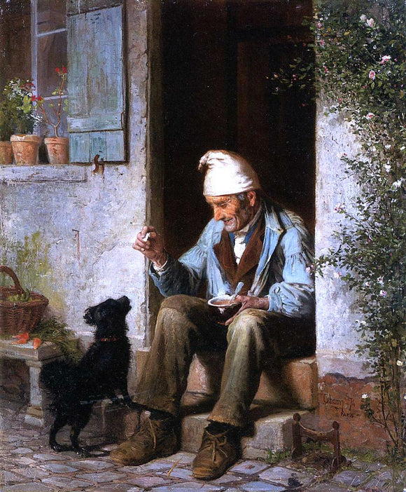  James Wells Champney The Little Beggar - Canvas Art Print