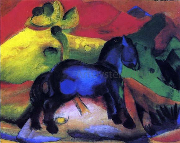  Franz Marc The Little Blue Horse - Canvas Art Print
