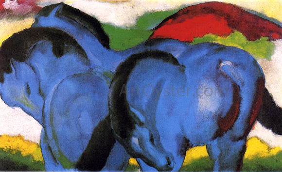  Franz Marc The Little Blue Horses - Canvas Art Print
