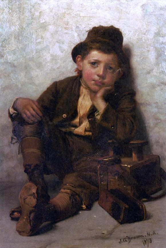  John George Brown The Little Shoe-Shine Boy - Canvas Art Print