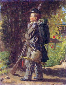  Eastman Johnson The Little Soldier - Canvas Art Print