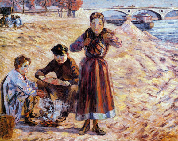  Armand Guillaumin The Little Thieves - Canvas Art Print