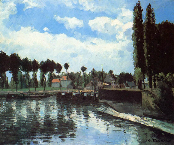  Camille Pissarro The Lock at Pontoise - Canvas Art Print