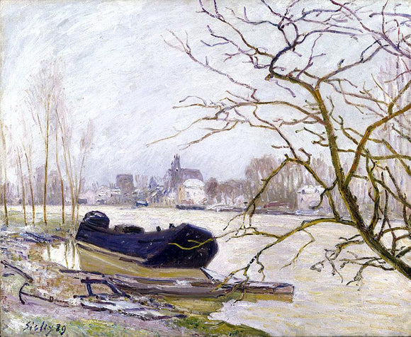  Alfred Sisley The Loing at High Water - Canvas Art Print