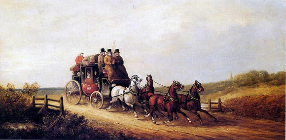 Charles Cooper Henderson The London to Brighton Royal Mail on the Open Road - Canvas Art Print