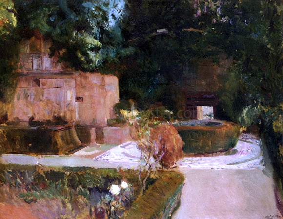  Joaquin Sorolla Y Bastida The Los Adarves Gardens, The Alhambra, Granada - Canvas Art Print