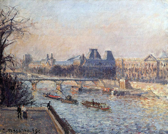  Camille Pissarro The Louvre, Afternoon - Canvas Art Print