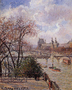  Camille Pissarro The Louvre, Gray Weather, Afternoon - Canvas Art Print