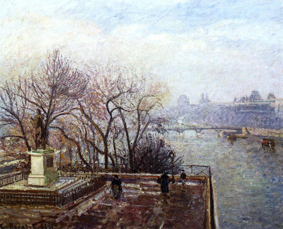  Camille Pissarro The Louvre, Morning, Mist - Canvas Art Print
