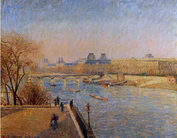  Camille Pissarro The Louvre: Winter Sunshine, Morning - Canvas Art Print