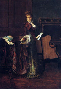  Alfred Emile Leopold Stevens The Love Letter - Canvas Art Print