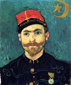  Vincent Van Gogh The Lover, Portrait of Paul--Eugene Milliet (also known as Portrait of Lieutanant Milliet) - Canvas Art Print