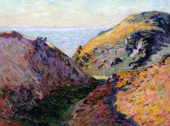  Armand Guillaumin The Lude Valley at Carolles - Canvas Art Print