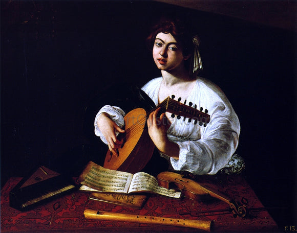  Caravaggio The Lute-Player - Canvas Art Print