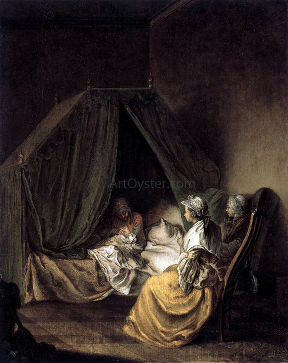  Daniel Nikolaus Chodowiecki The Lying-in Room (1) - Canvas Art Print