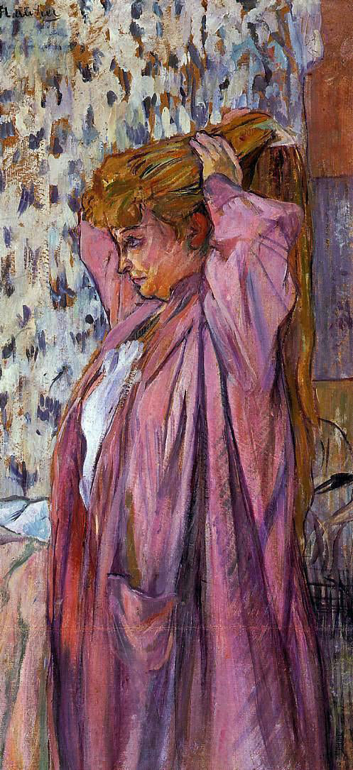  Henri De Toulouse-Lautrec The Madame Redoing Her Bun - Canvas Art Print